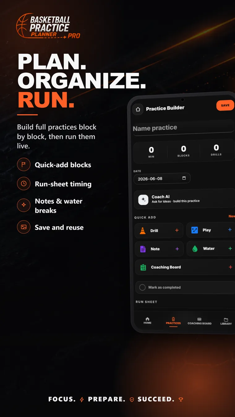 Plan. Organize. Run. — träningsbyggaren